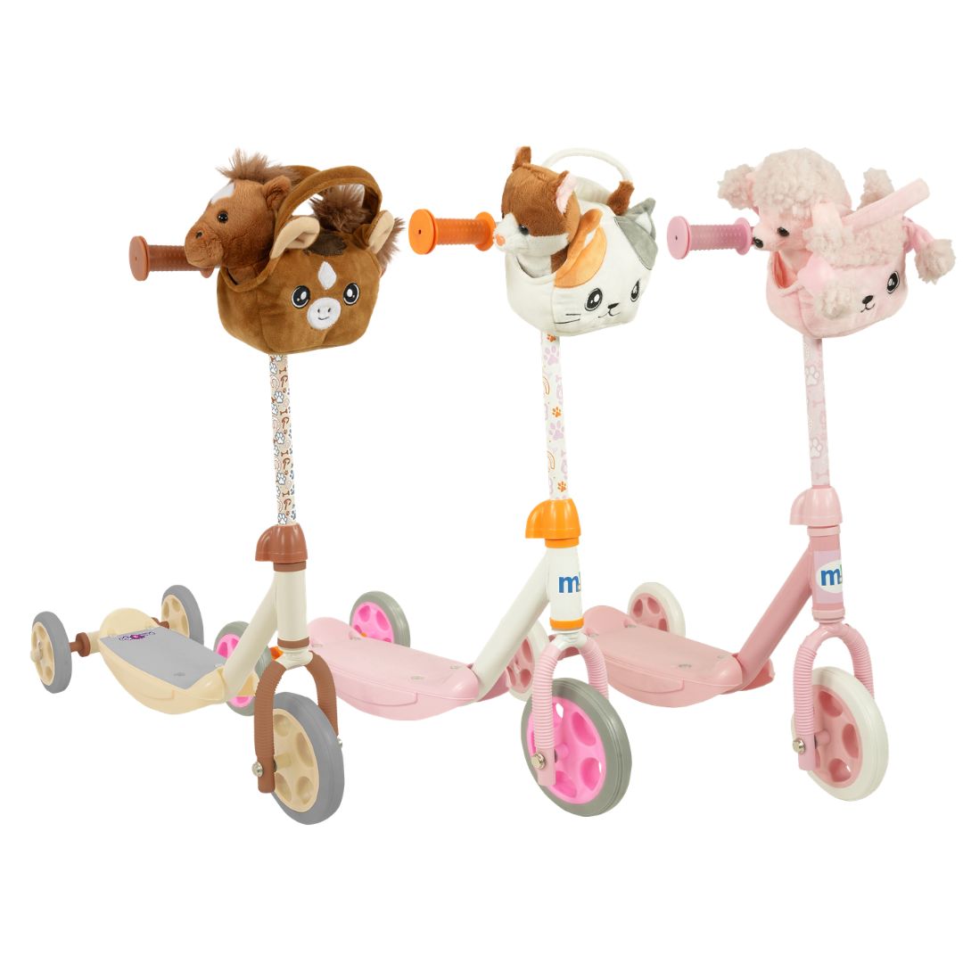 MoVe Pets 2 Go! Kids Tri Scooter with Detachable Animal Pal Toy